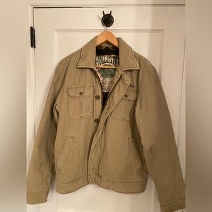 Brown Hollister Jacket with fur lining